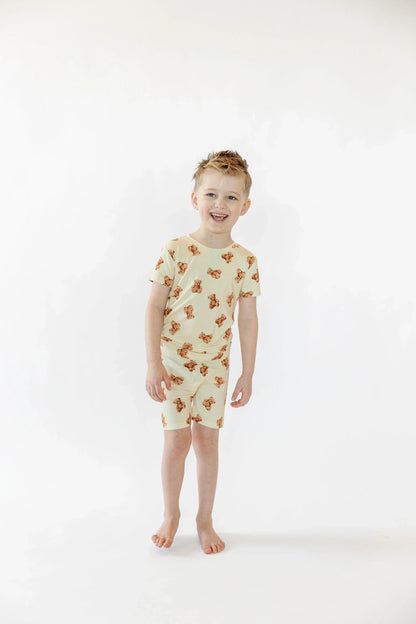 Kinder Teddybär Langarm Schlafanzug-Shirt