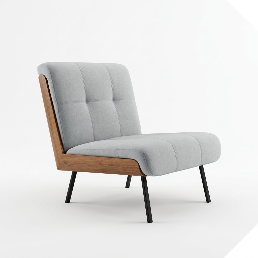 Kyler Mid-Century Modern Sessel ohne Armlehnen