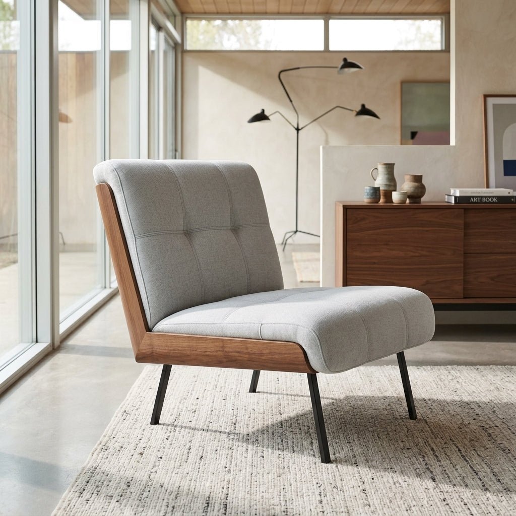 Kyler Mid-Century Modern Sessel ohne Armlehnen