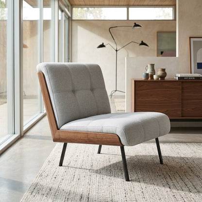 Kyler Mid-Century Modern Sessel ohne Armlehnen