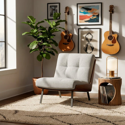 Kyler Mid-Century Modern Sessel ohne Armlehnen