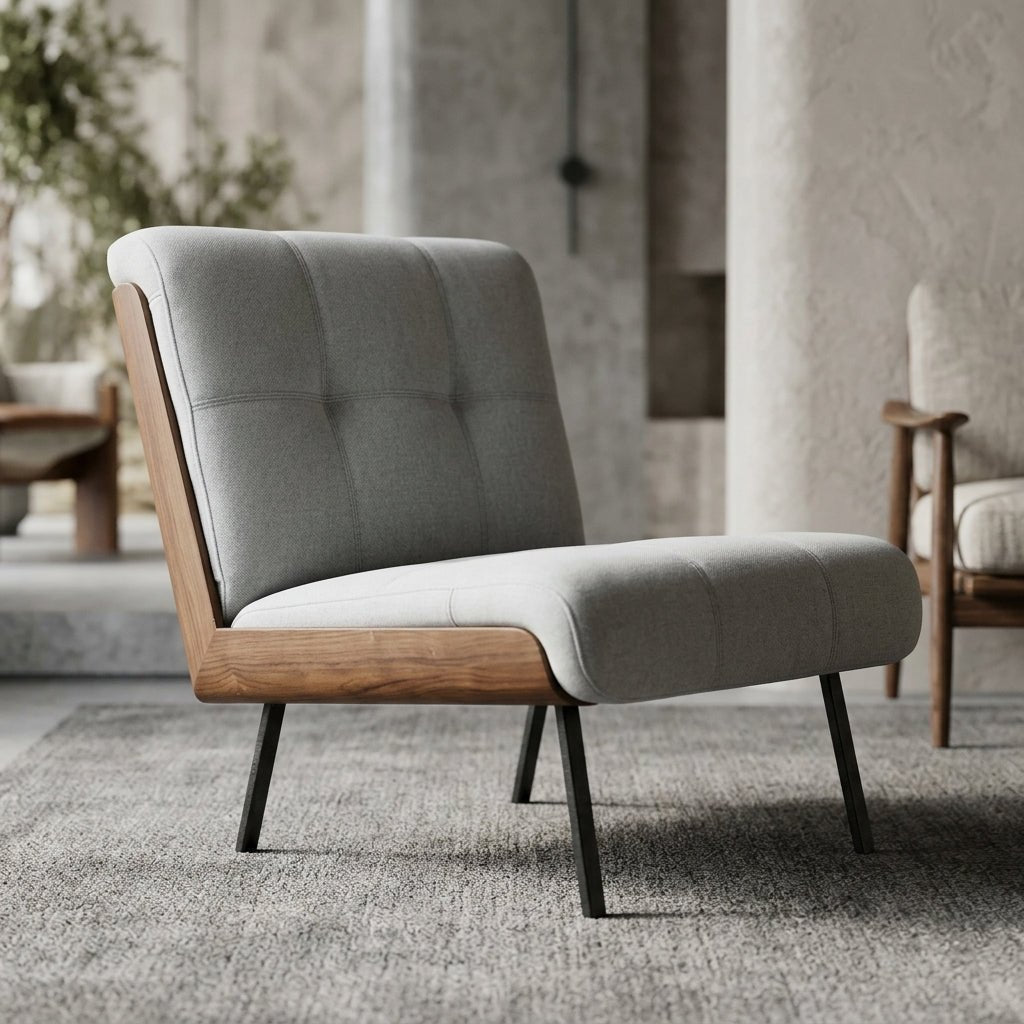 Kyler Mid-Century Modern Sessel ohne Armlehnen
