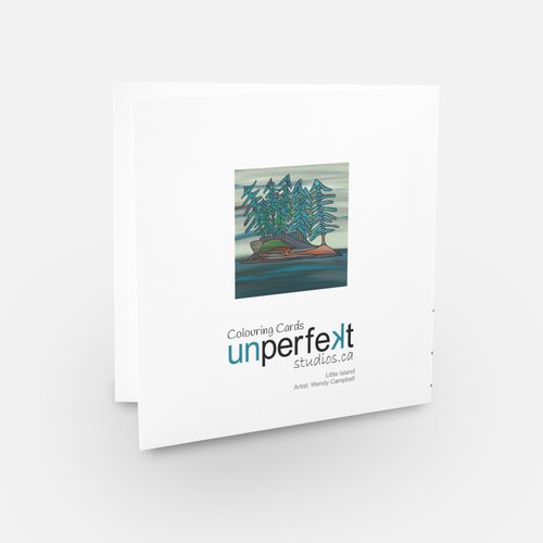 Colouring Greeting Card - Little Island