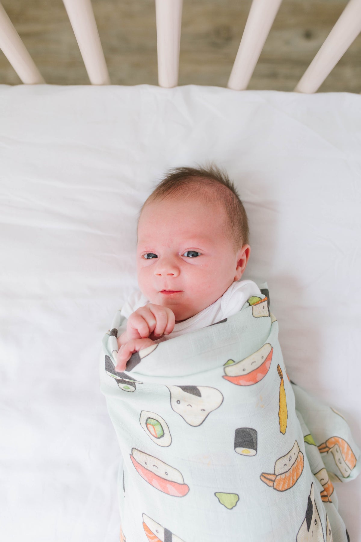 Baby Muslin Swaddle in Tanboocel® Bamboo Viscose - Sushi