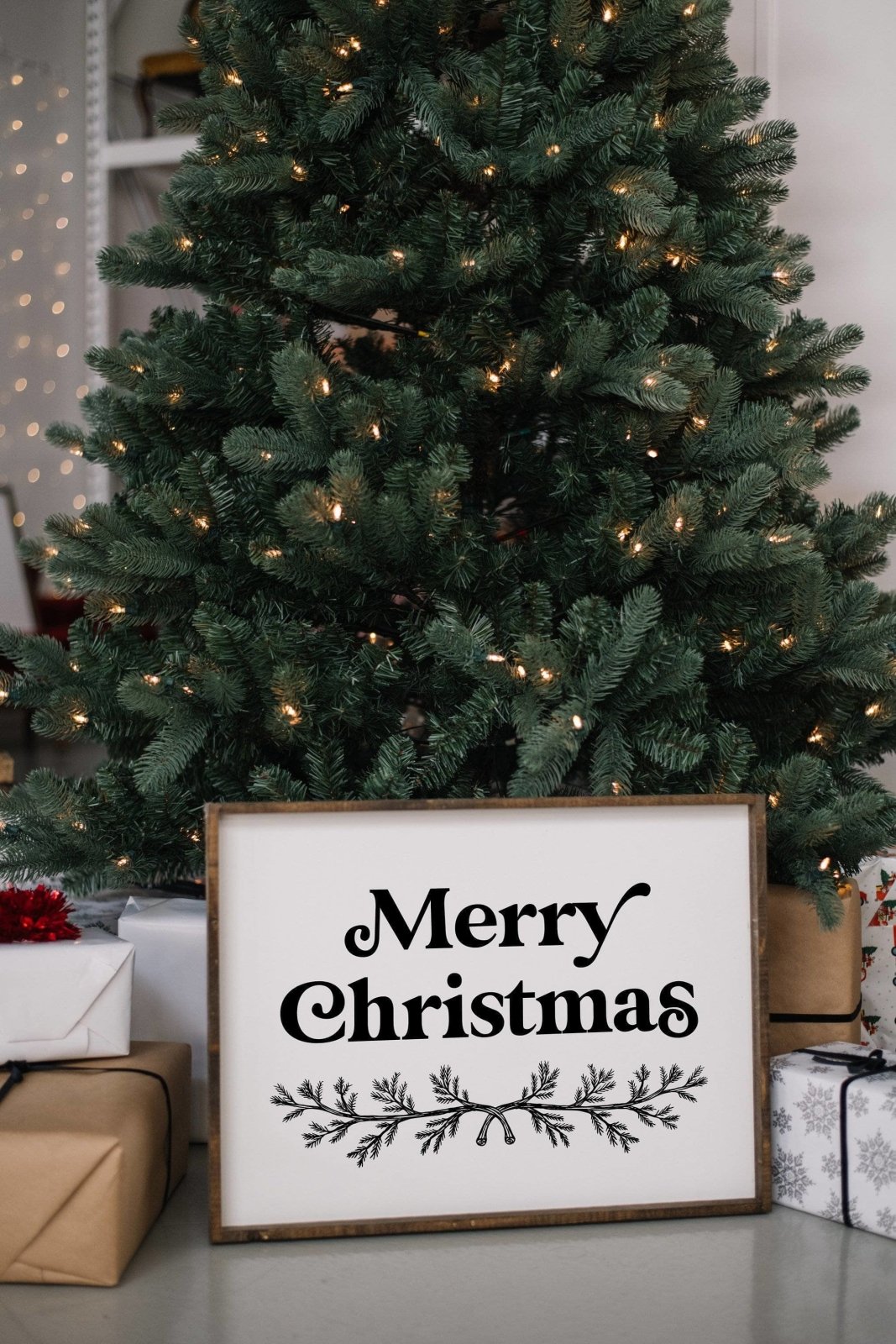 Merry Christmas Large Wood Sign