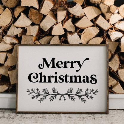 Merry Christmas Large Wood Sign