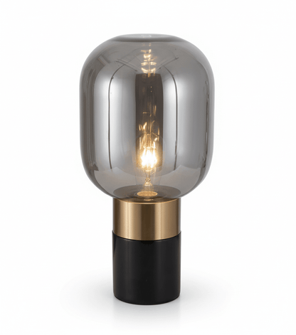 Midnight Smoke & Brass Table Light