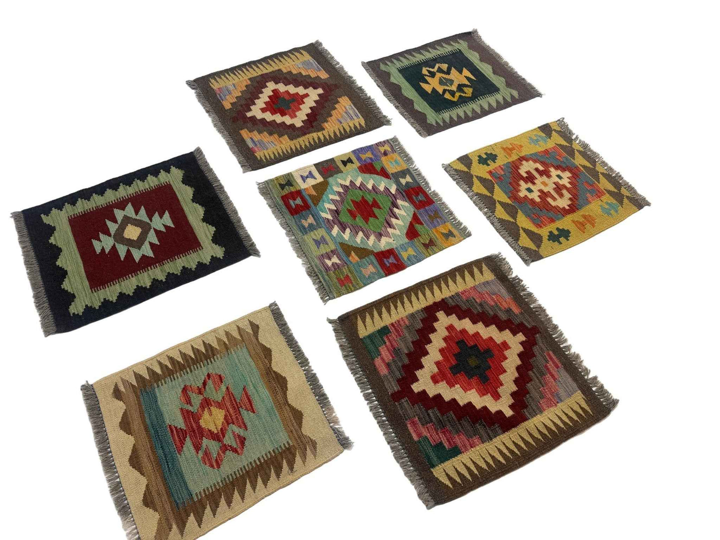 Mini Afghan Kilim Rugs | 2' x 2'
