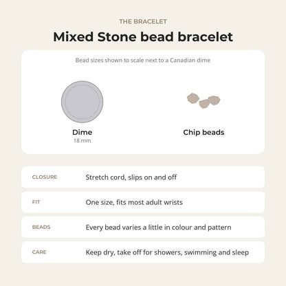 Mix Stone Chip Bracelet