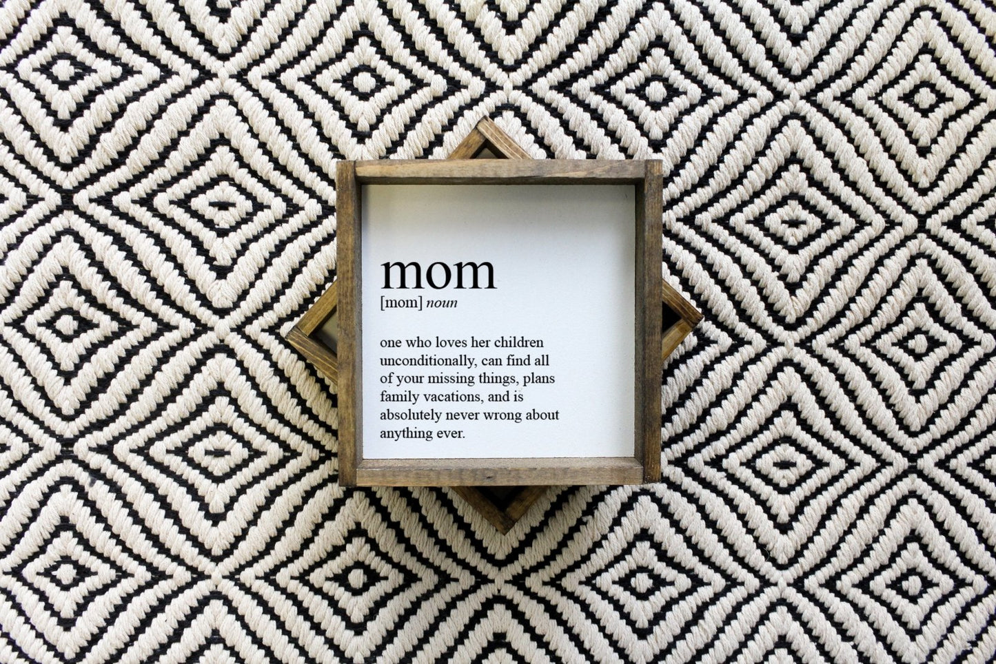 Mom Definition Wood Sign - AURABAGS SHOP