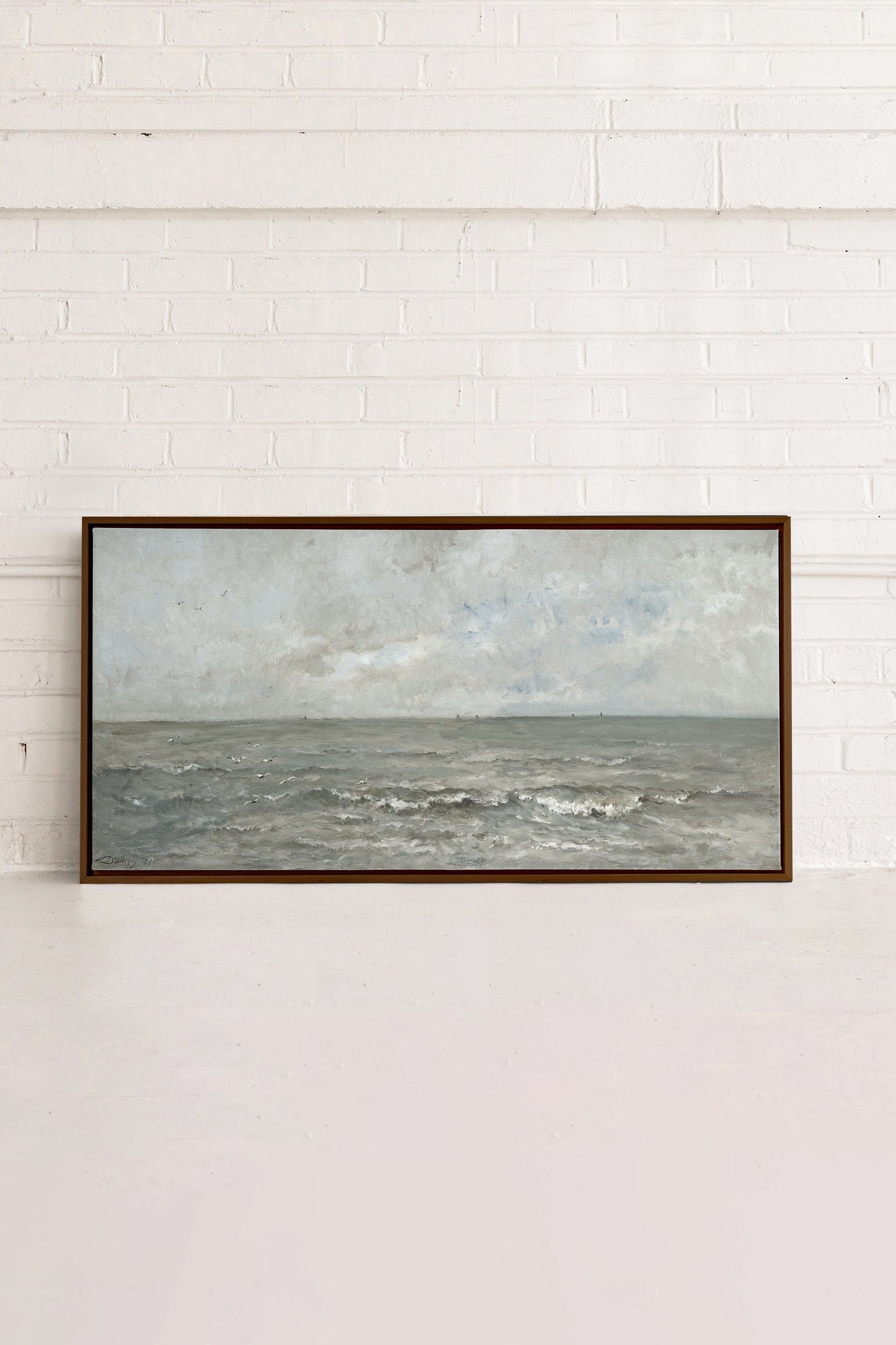 SIGNATUR-MEERESBILD, Kunstwerk auf gespannter Leinwand