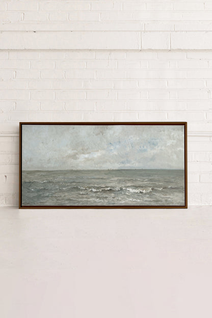 SIGNATUR-MEERESBILD, Kunstwerk auf gespannter Leinwand