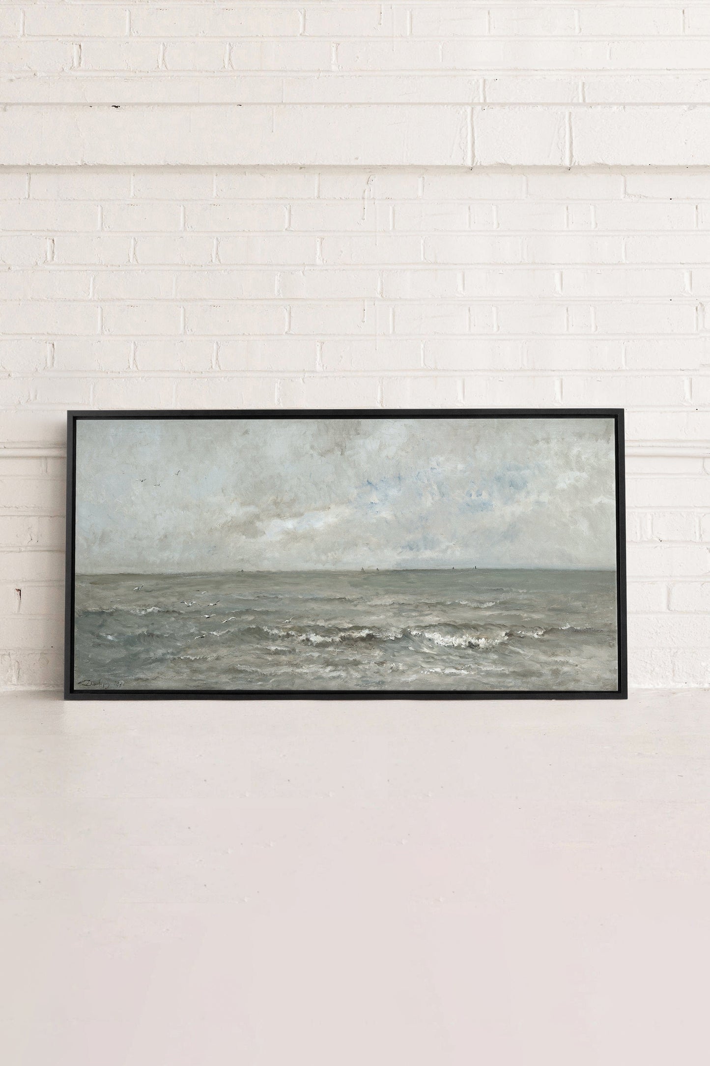 SIGNATUR-MEERESBILD, Kunstwerk auf gespannter Leinwand