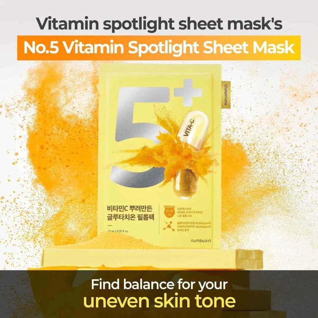 Numbuzin No.5+ Glutathione Vitamin Concentrated Mask 27ml
