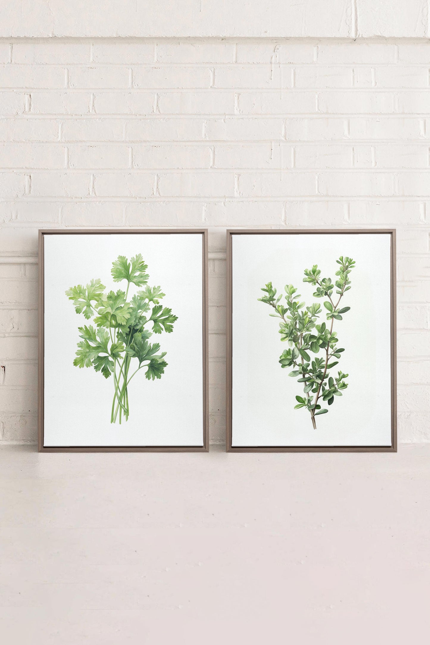 DUO FEINE KRÄUTER (2 Werke auf gespannter Leinwand)