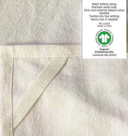 Geschirrtuch aus Mehlsackstoff – 100 % Bio-Baumwolle – Eisvogel