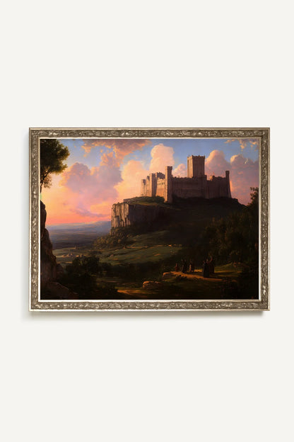 EPISCHE LANDSCHAFT, SILBERNER VINTAGE RAHMEN