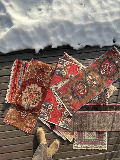 Persian Bijar Mini Rug | 2' 11" x 2' 5"