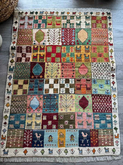 Persian Gabbeh Rug | 2' 10" x 3' 10"
