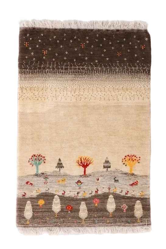 Persian Gabbeh Rug | 2' 9"	x 4'