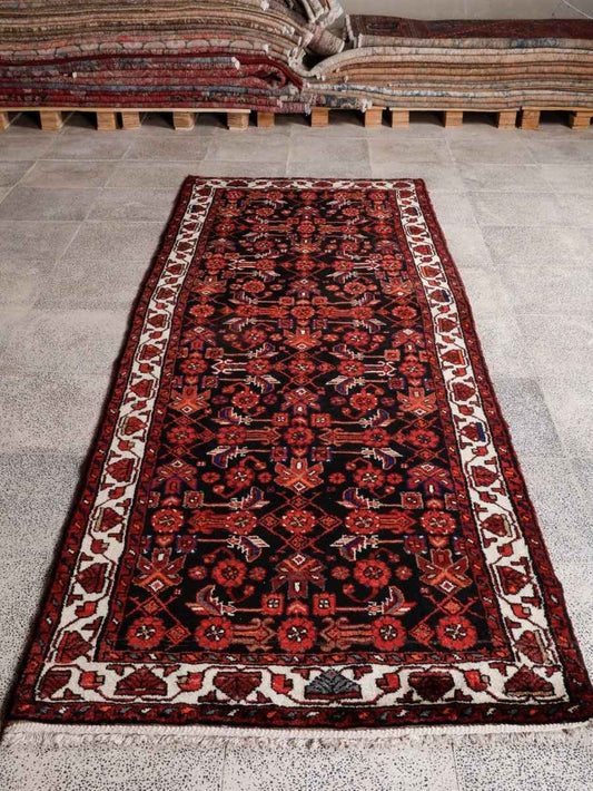 Persian Hamedan Runner Rug | 3' 8” x 9' 10"