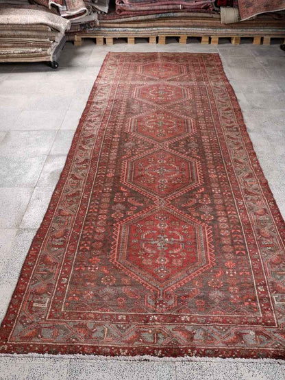 Persian Hamedan Runner Rug | 4' 5” x 13' 9"