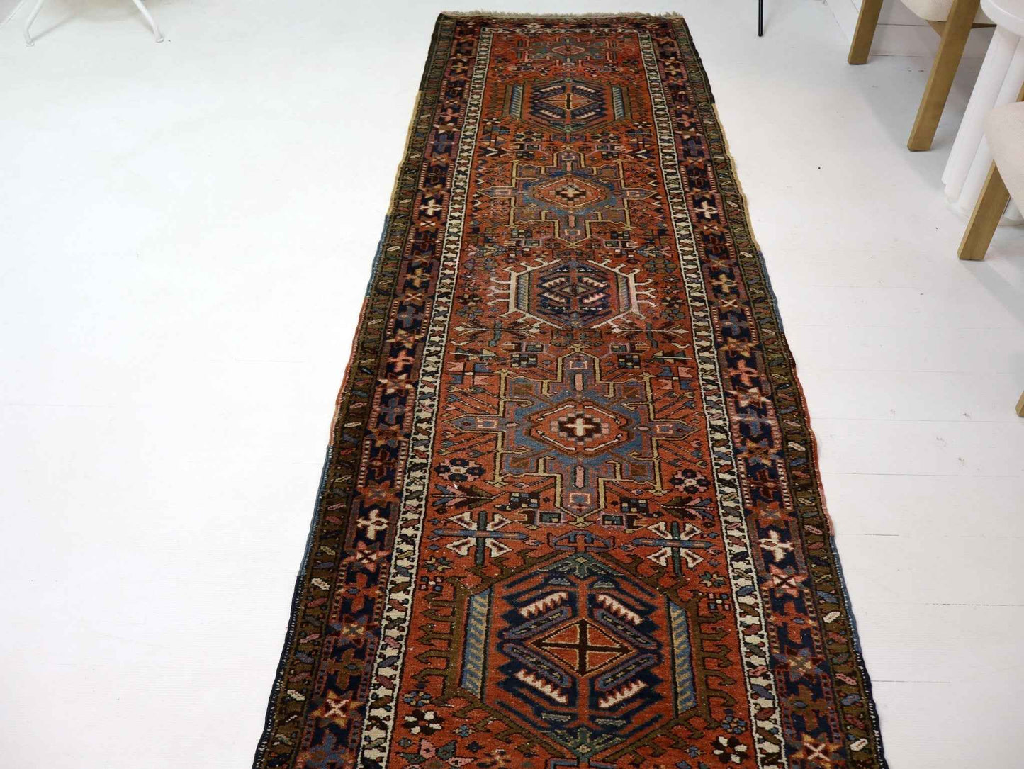 Persian Karaja Runner Rug | 3' 4" x 11' 10"