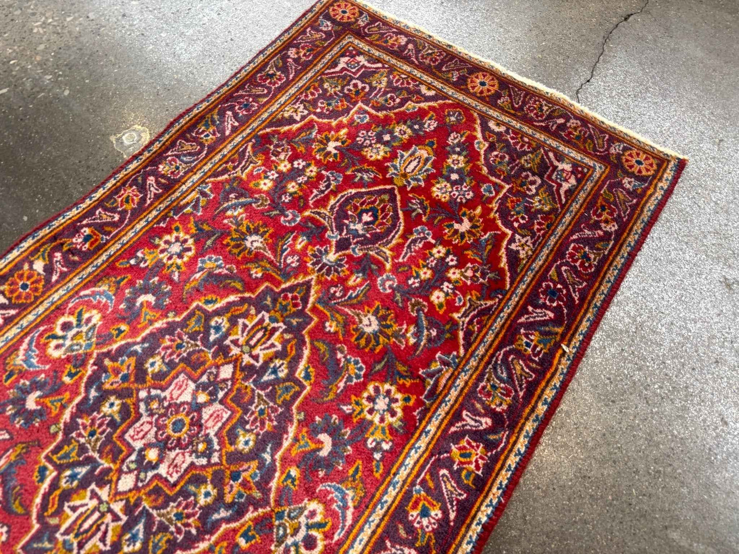 On Hold - Persian Kashan Rug | 2' 1" x 4' 8"