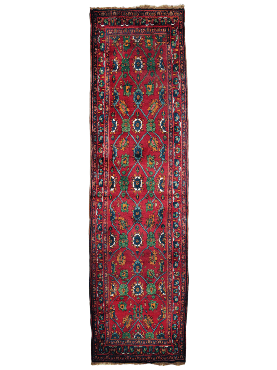 Persischer Kurde Bidjar Läufer Teppich | 1,12 m x 4,09 m