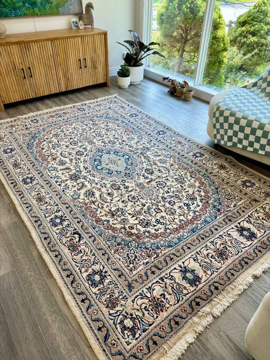 Persian Nain Rug | 6' 7" x 10' 2"