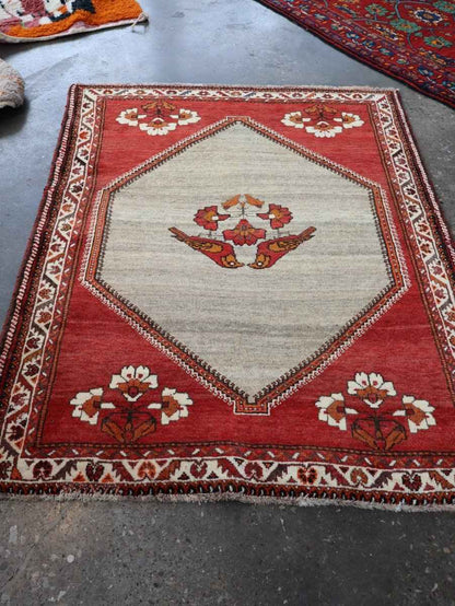 Persian Qashqai Gabbeh Rug | 3' 11" x 5' 2"