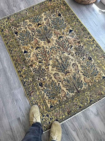 Persian Qom Rug | 3' 6" x 5' 1"