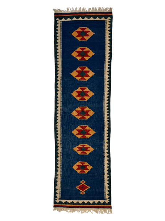 Persischer Shiraz Kelim Läufer | 81 cm x 292 cm