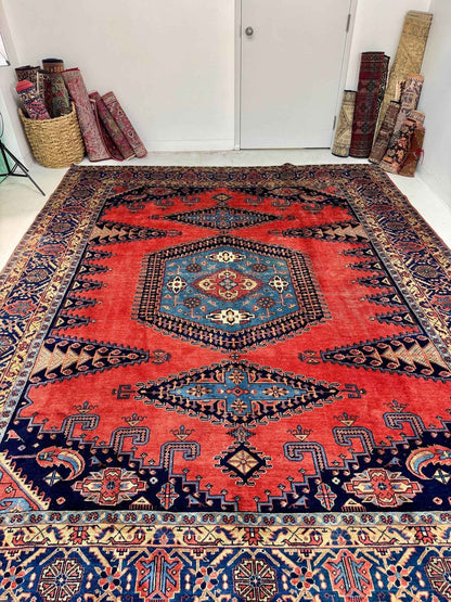 Persian Viss Rug | 9' 6” x 11' 11"