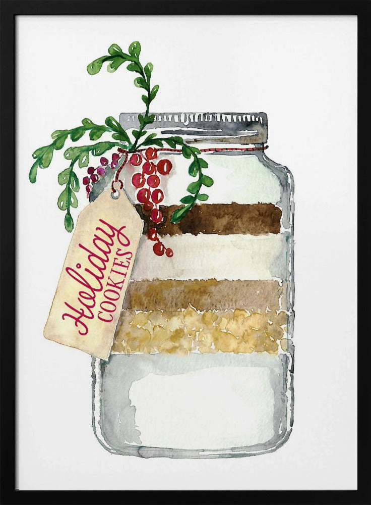 Wandbild Weihnachtsplätzchen im Glas