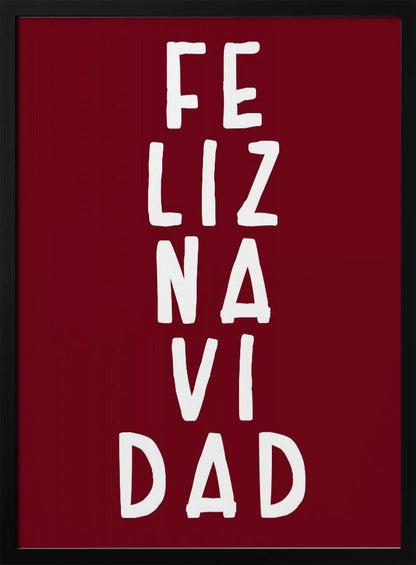 Wandkunst Simple Feliz Navidad Leinwandbild