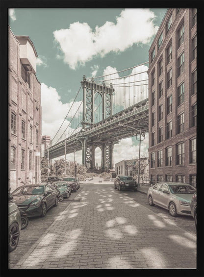 Wandbild NEW YORK CITY Manhattan Bridge | urbaner Vintage-Stil