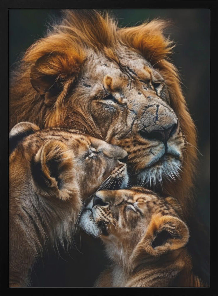 Wandbild Poster Löwenfamilie 2