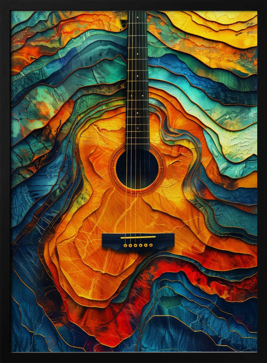 Musik Gitarre 6 Leinwandbild
