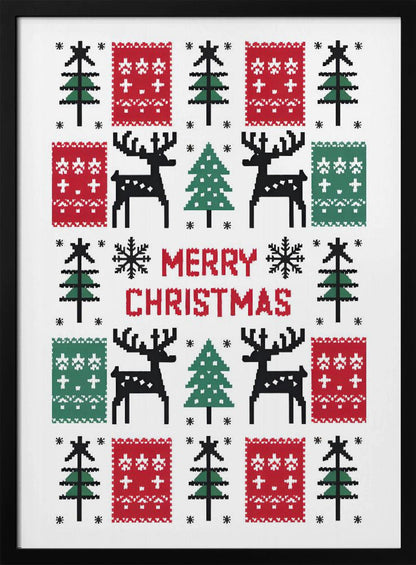 Wandbild Frohe Weihnachten Leinwanddruck
