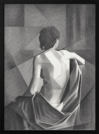 Wall art Study After Eugène Durieu &  #039;s Seated Female Nude - 20-08-21