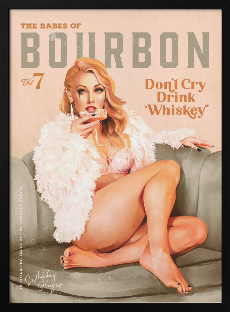 Wandbild Babes of Bourbon Vol 7 Sexy Vintage Whiskey Pinup Girl