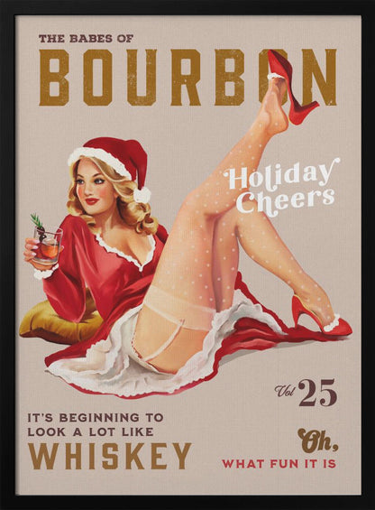 Wandbild Babes of Bourbon Bd. 25 Festtagsstimmung Weihnachts-Pin-up