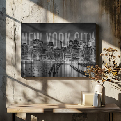 Wandkunst NEW YORK CITY Skyline Monochrom