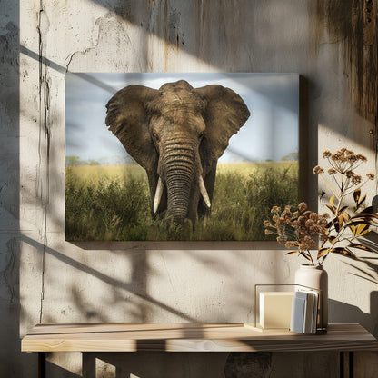 Wandkunst-Begegnungen in der Serengeti. Elefant