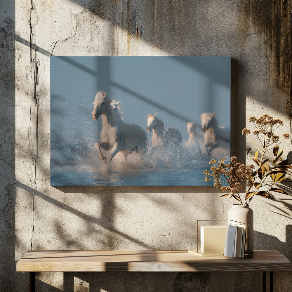 Wandbild Engel der Camargue. Pferd