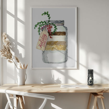 Wandbild Weihnachtsplätzchen im Glas
