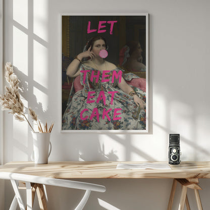 Wandbild Let Them Eat Cake, Bubble Gum Vintage Porträt