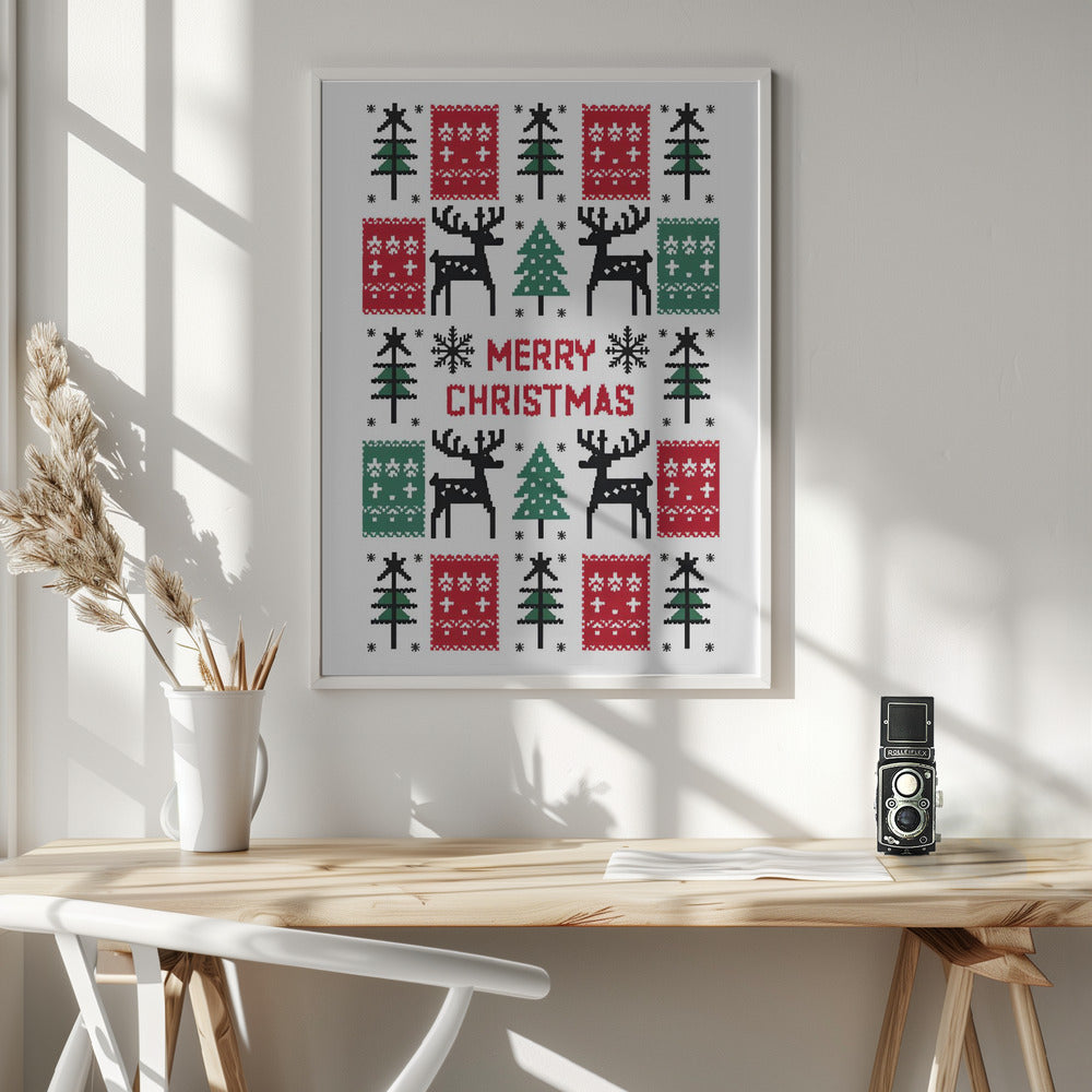 Wandbild Frohe Weihnachten Leinwanddruck