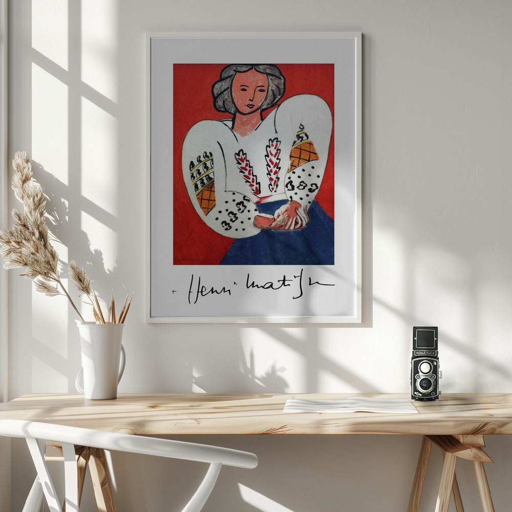 Wandbild Henri Matisse, La Camicetta Romena, 1940